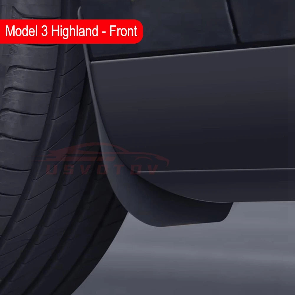Soft Mud Flaps For Tesla Model 3 Y Juniper 2025 2024 Accessories TPE Mudguards Fender Anti-Snow Anti-Sand Guard Protector Cover