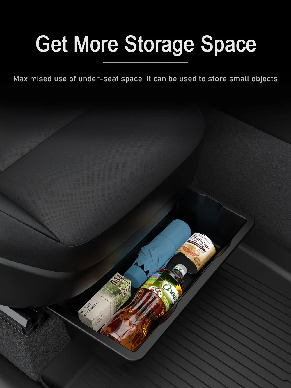 Under Seat Storage Box For Tesla Model Y Juniper 2025 Center Console Organizer Bins Front Backseat Bag Trash Tray Accessories