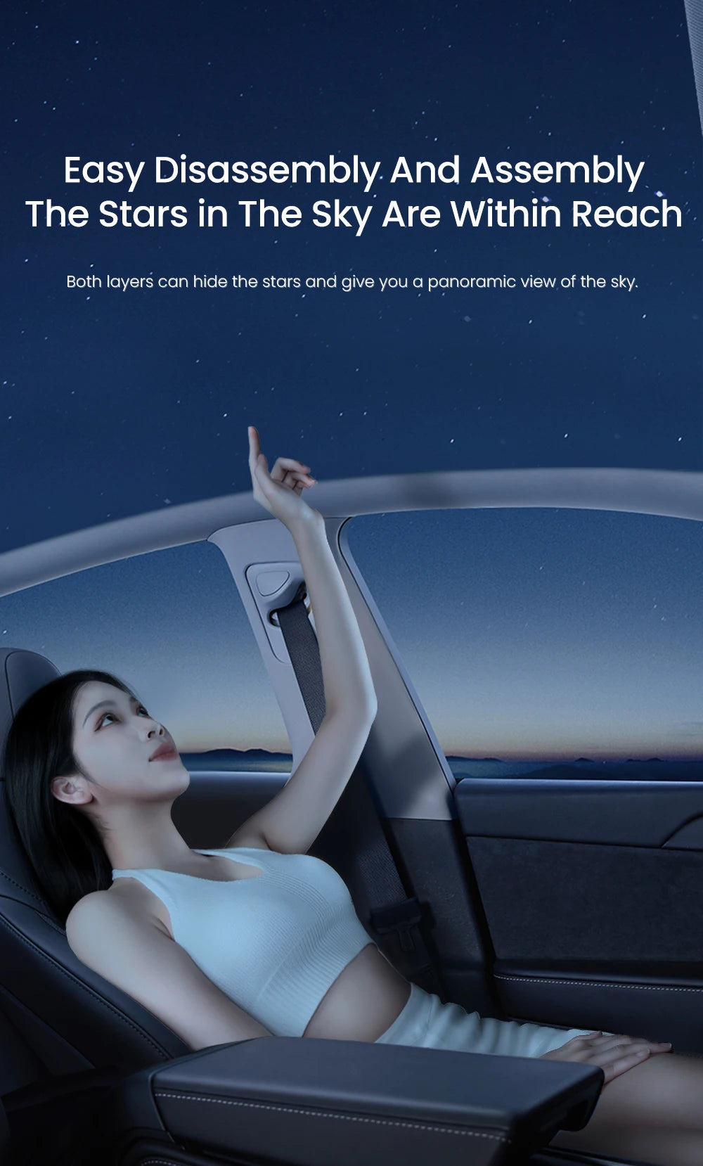 YZ For Tesla Model 3 Y Highland 2021-2024 sun visor for car Upgrade Ice Cloth Buckle Sun Shades Glass Roof Skylight Vehicle