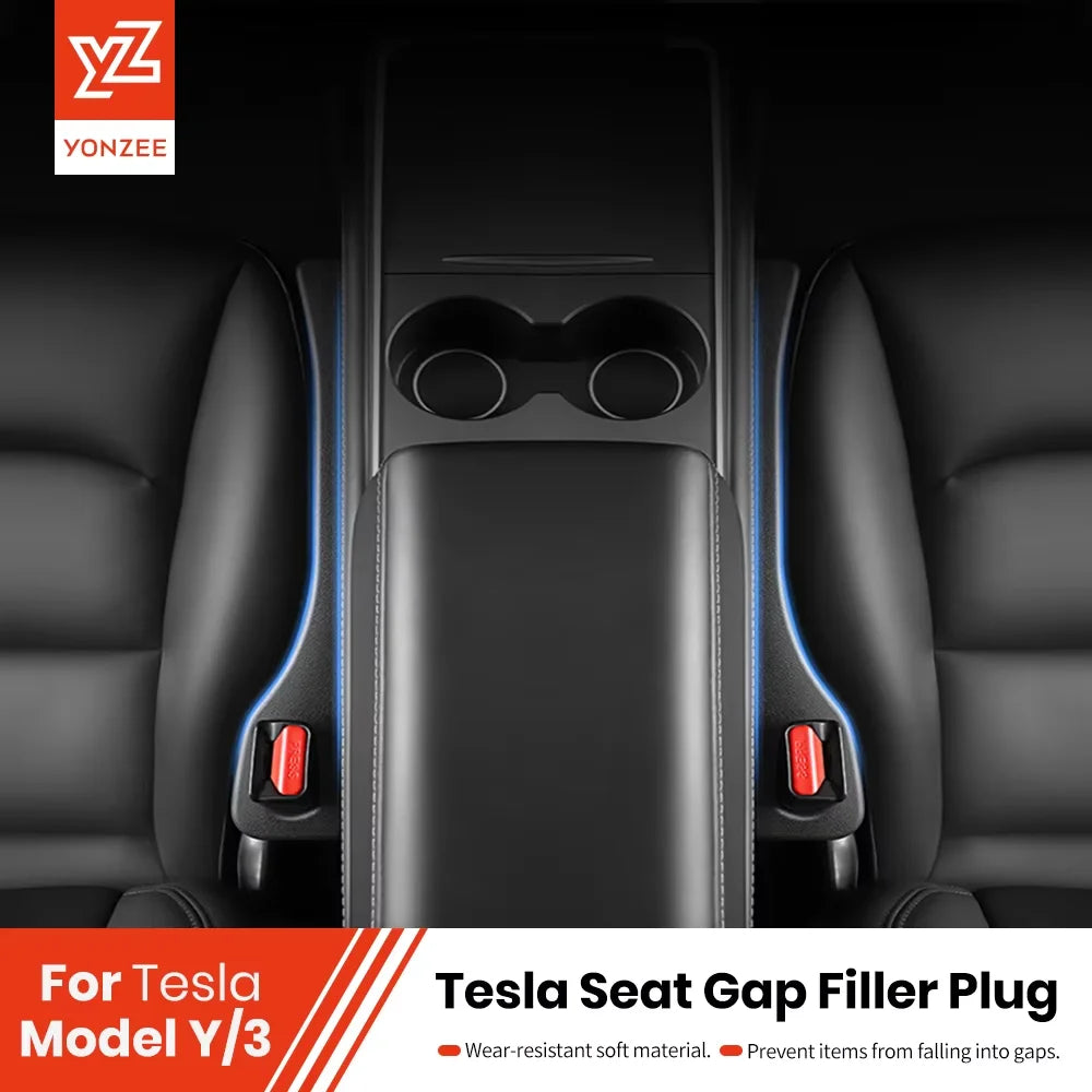 YZ For Tesla Car Seat Gap Filler Side Seam Plug Strip Styling Seat Gap Leak-proof Filling Strip Interior Decoration Supplies