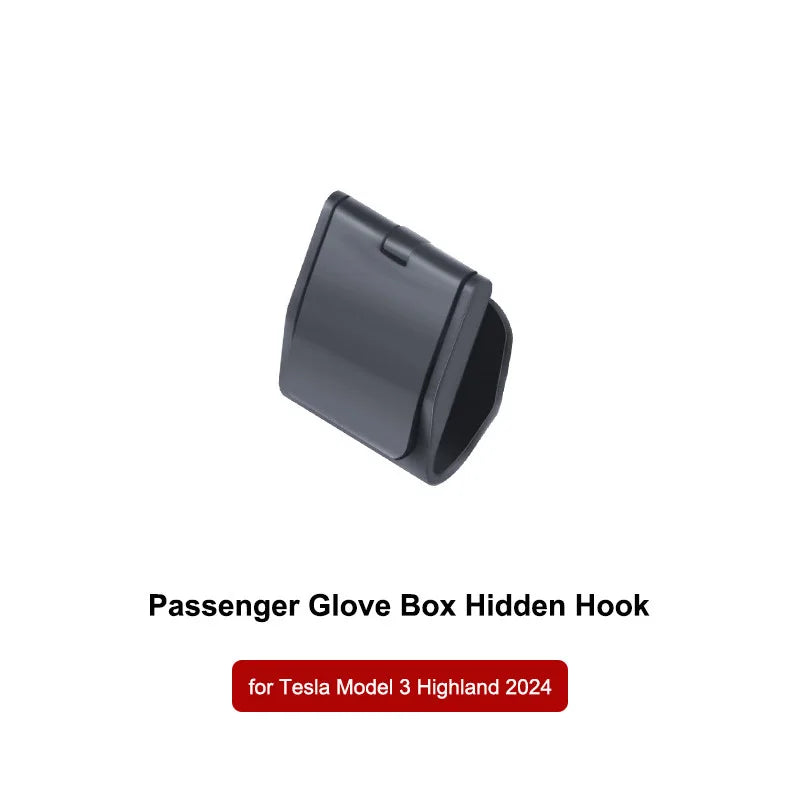 Glove Box Hidden Hook For Tesla Model 3 Highland 2024 Model Y Passenger Purse Bag Hanger Umbrella Holder New Model3 Accessories