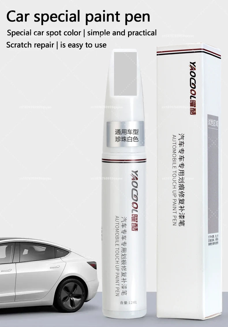 For Tesla Model 3 Y X S Car Paint repair pen Car touch up pen Black white Tesla wheel paint repair agent Paint repair set