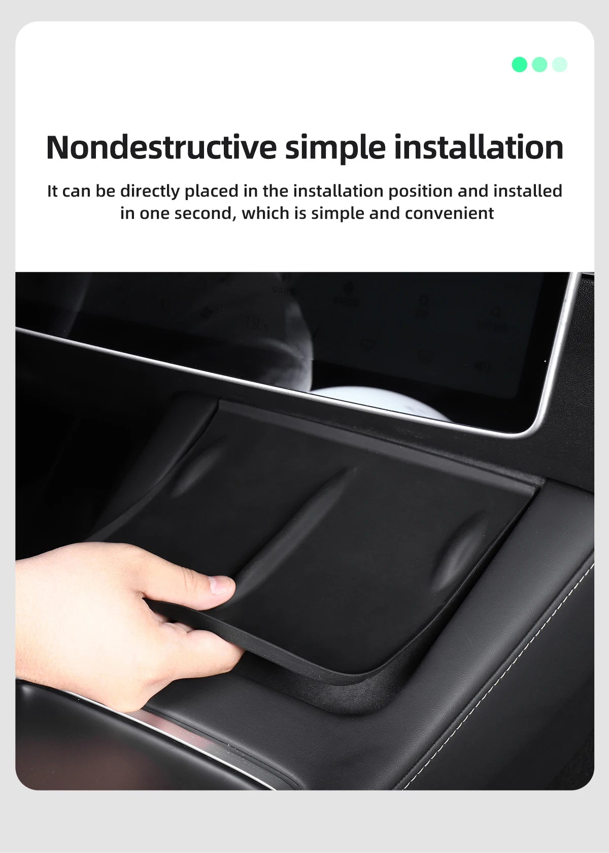 Wireless Charger Pad For Tesla Model 3 Y S X Highland 2024 2023 2022 Accessories Center Console Organizer Charging Station Mats