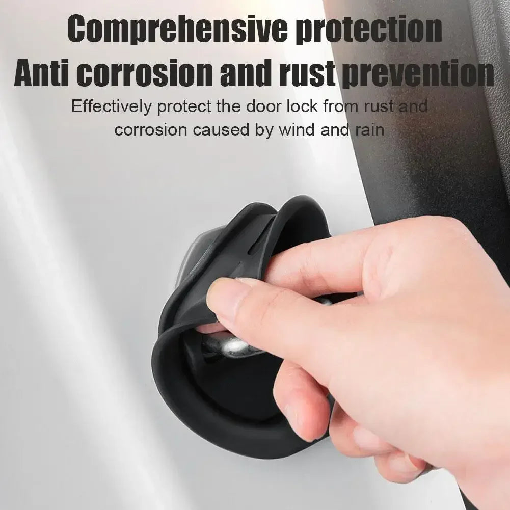 Door Shock Absorber Pad For Tesla Model 3 Y X S Highland 2024 2023 Flexible Lock Protector Silicone Auto Door Lock Latches Cover