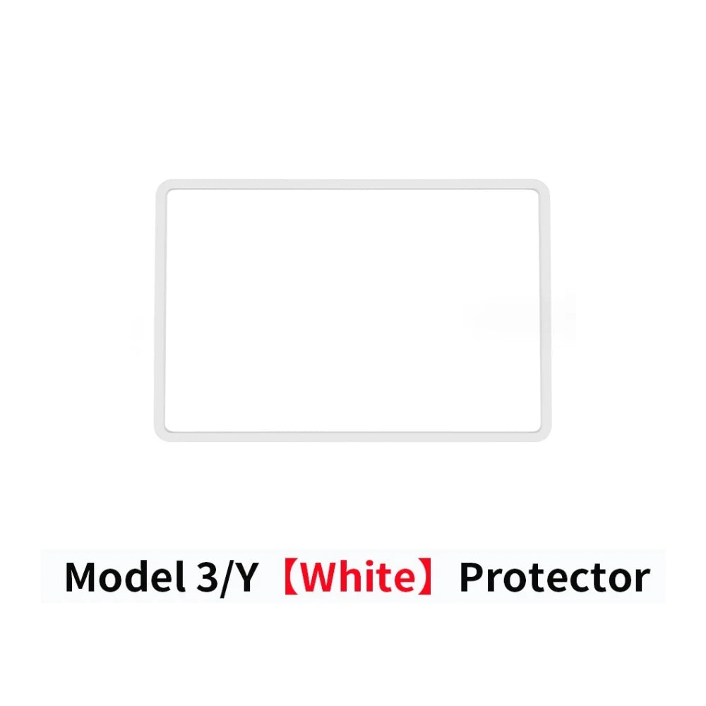 Silicone Screen Protective Frame For Tesla Model 3 Y Edge Cover Central Control Navigation Screen Protector Trim Car Accessories