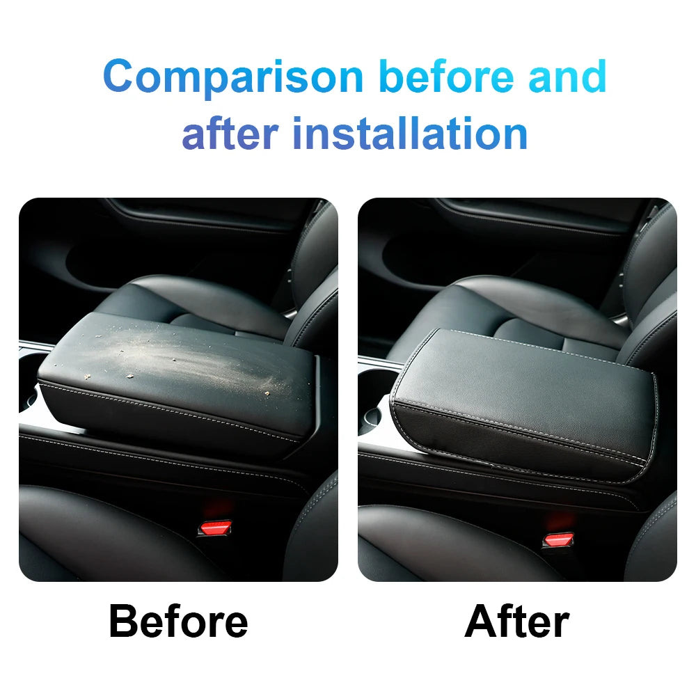 For Tesla Armrest Box Protective Cover Central Control Armrest Interior Car Accessories For Tesla Model 3 Model Y 2017- 2024