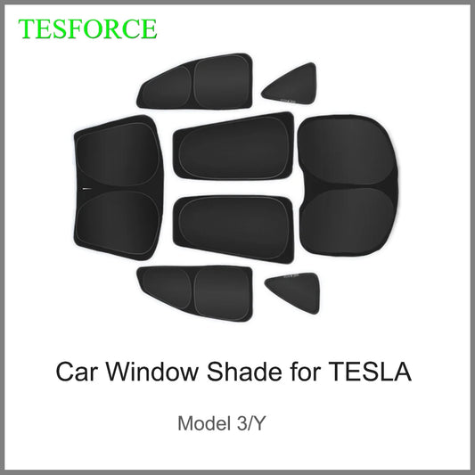 Car Sun Shade for Tesla Model 3 Y 2017-2025 Windshield Sunshade Cover Protector Front Side Window Privacy Blind Shading Kids