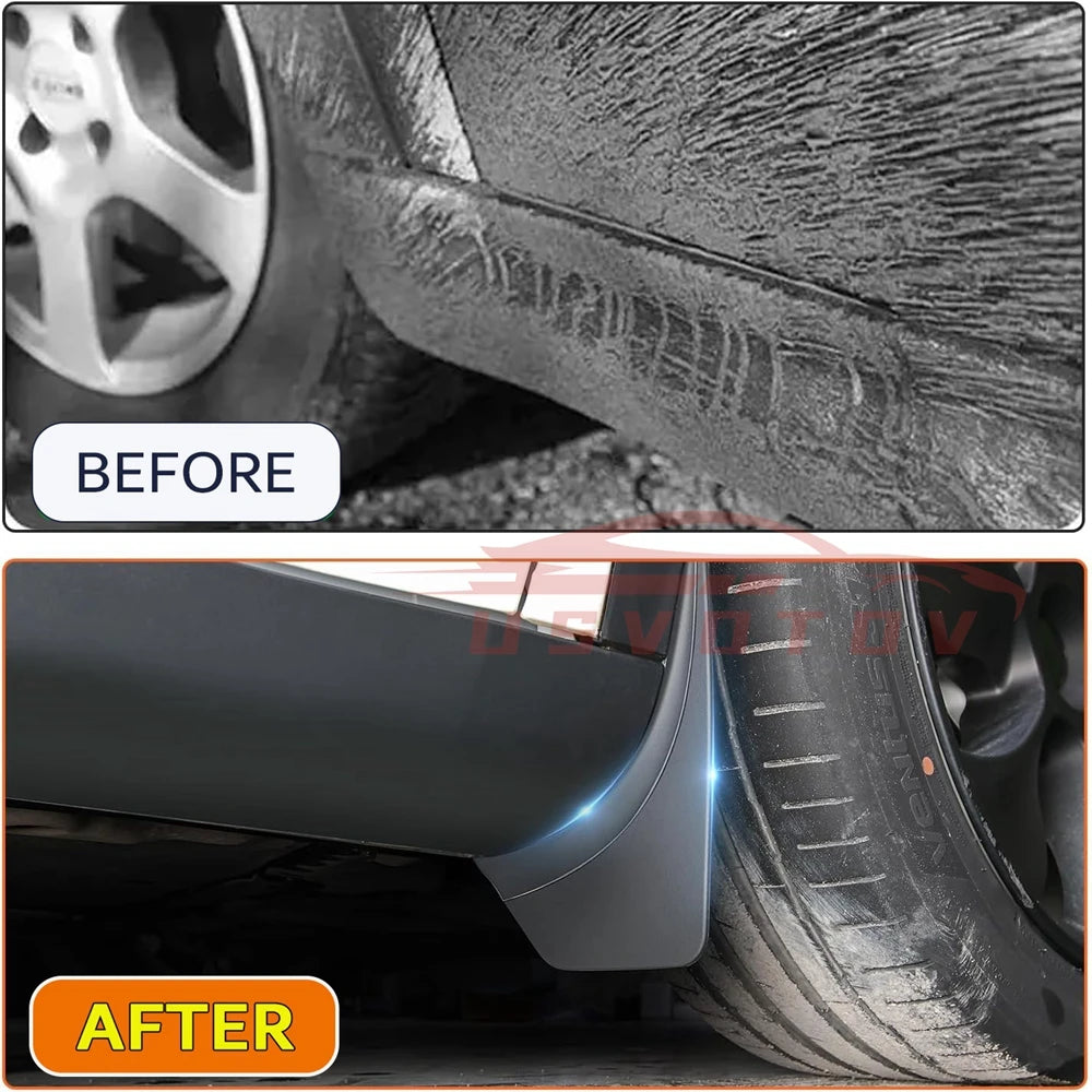 Soft Mud Flaps For Tesla Model 3 Y Juniper 2025 2024 Accessories TPE Mudguards Fender Anti-Snow Anti-Sand Guard Protector Cover