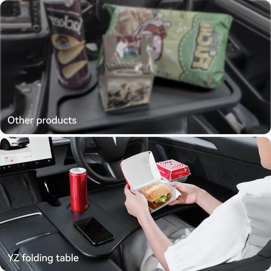 YZ Table Desk For Tesla Model 3 Y Highland Juniper 2021-2025 Car Steering Wheel Laptop Tray Food Desk Portable Office Table