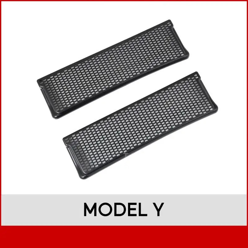 For Tesla Model Y 2020-2023 Car Air Conditioner Outlet Protection Cover Rear Air Vent Mask Under Seat Anti Dust Prevent 2pcs