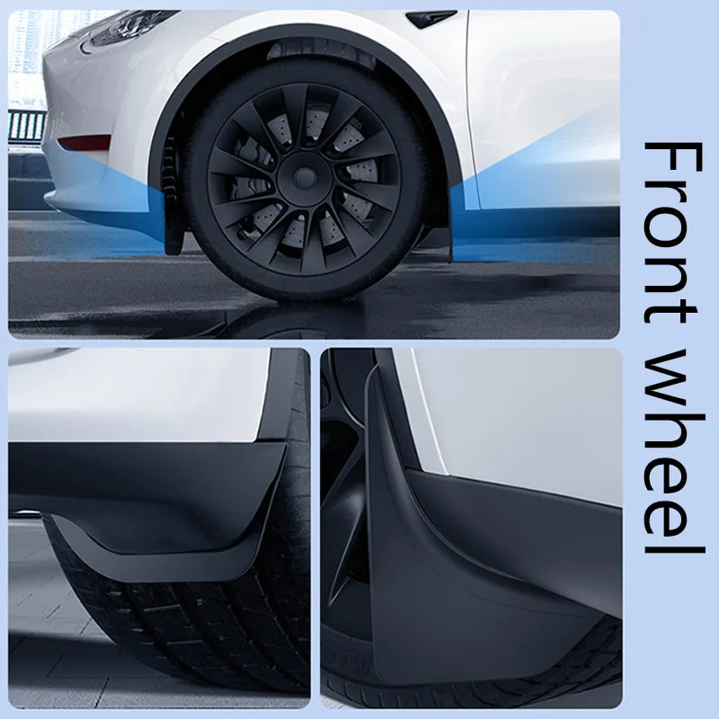 Mudguards for Tesla Model Y 2021-2024 Accessories TPE Mud Flaps Front Rear Wheel Fender Mudflaps for Tesla Model Y 2024 Mudguard