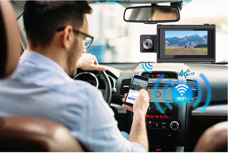 Dash Camera For Cars Rear And Front Dashcam WiFi With 4g Gps Adas Support 4g Remote Monitor Android 10 2+32g