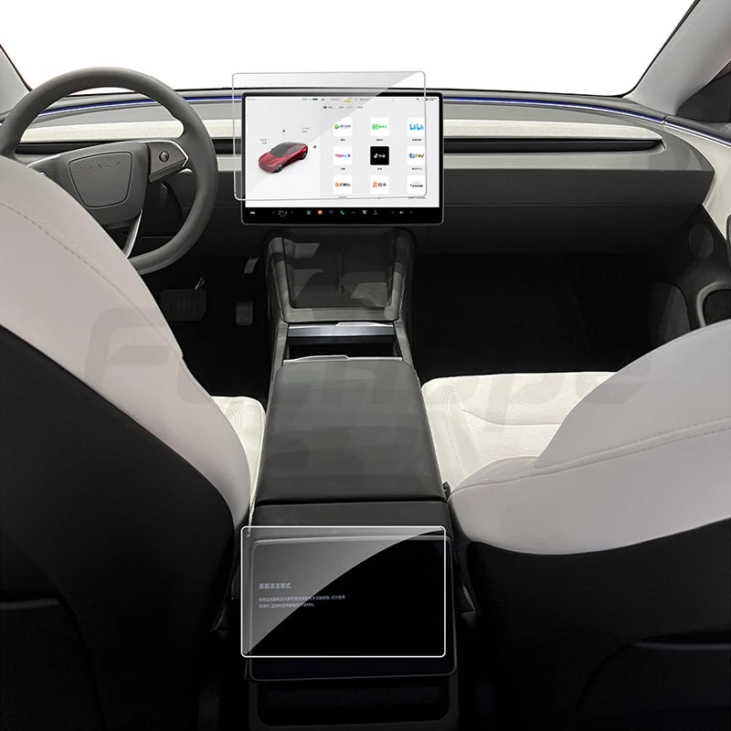 Futhope Tempered Glass Screen Protector For Tesla Highland juniper HD Center Control Film Protection