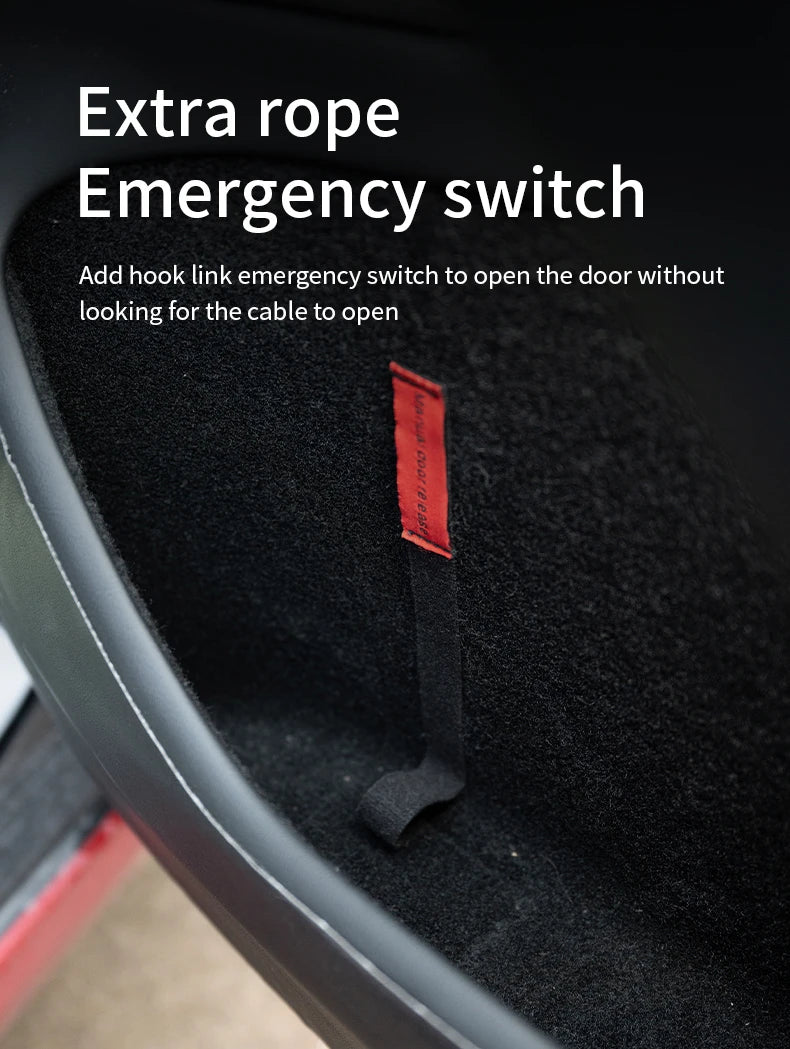 Car Door Emergency Handle Extended Manual Door Release Emergency Safety Pull Rope Emergency Puller Button for Tesla Model Y