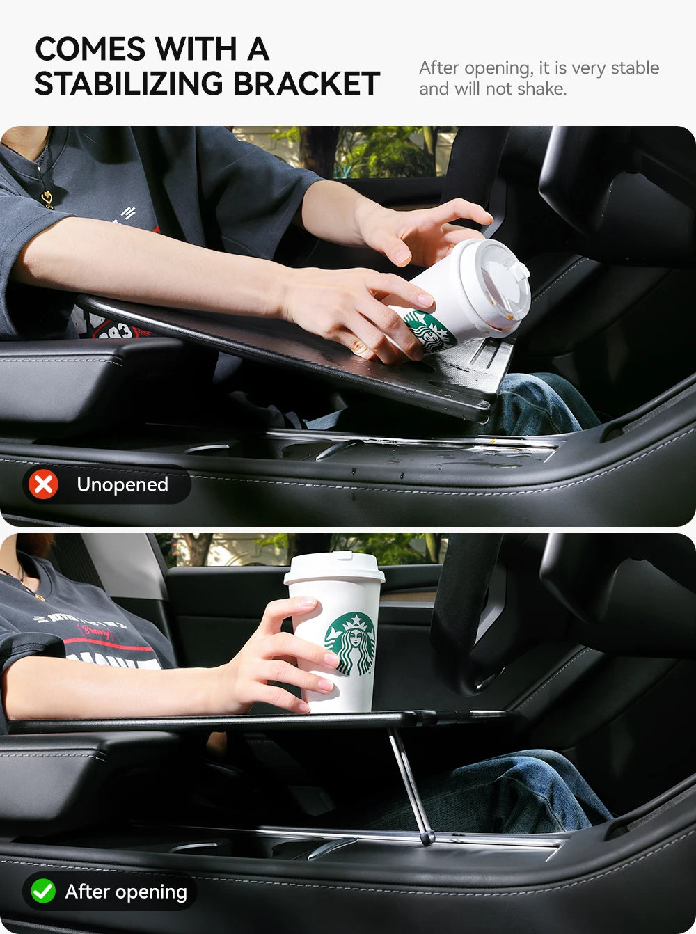 YZ Table Desk For Tesla Model 3 Y Highland Juniper 2021-2025 Car Steering Wheel Laptop Tray Food Desk Portable Office Table