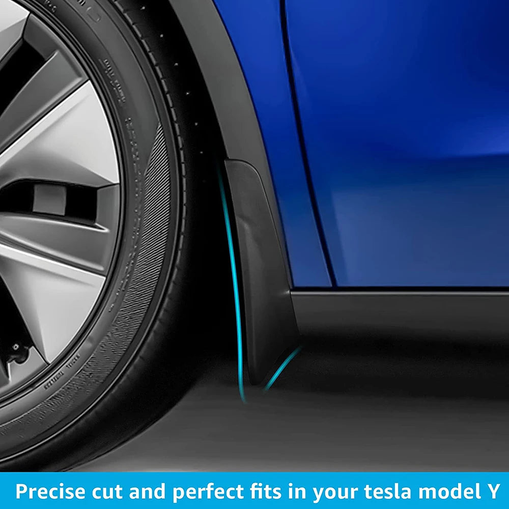 Mud Flaps for Tesla 2020 - 2024 2025 Model Y Juniper Splash Guards Fender No Drilling No Tape All Weather Mudflaps Accessories