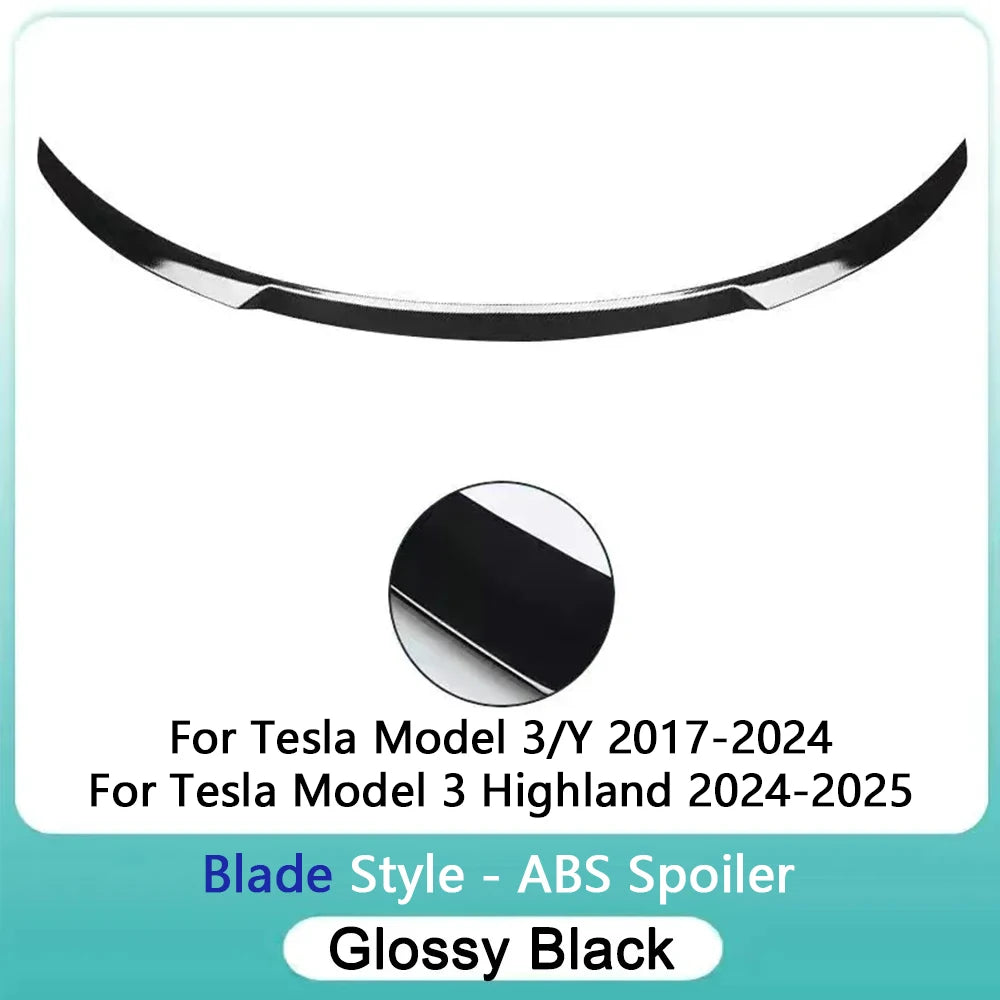 ModelY Juniper 2025 Spoiler Model3 Highland 2024 Accessories Rear Spoilers Wings for Tesla 3/Y 2017-2023 Auto Exterior Parts HOT