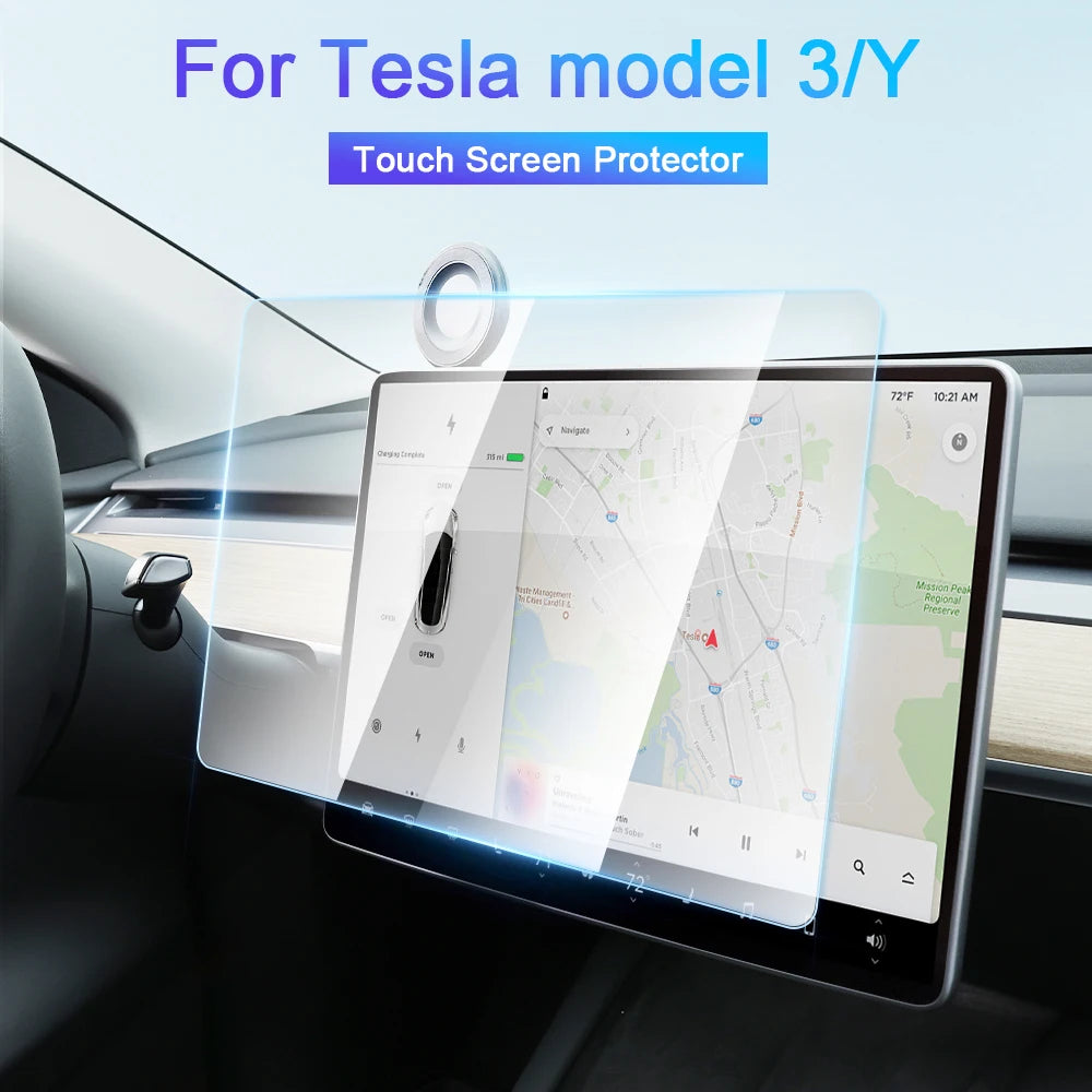 HD Matte Tempered Glass Screen Protector For Tesla Model 3 Y Accessories 2024 2023 2022 Center Display Film Anti-glare
