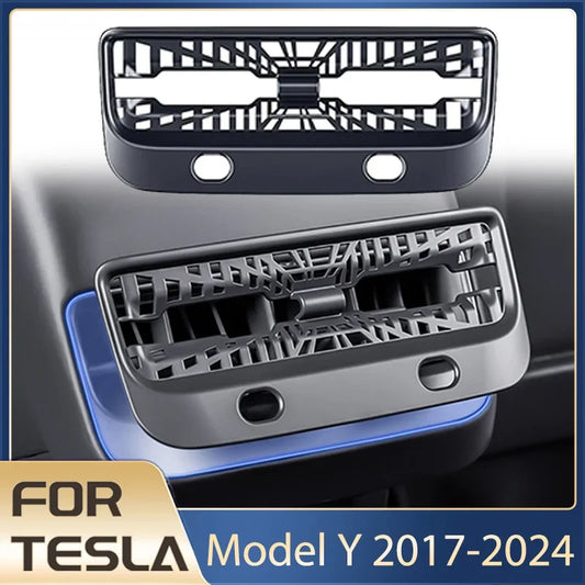 Rear Air Vent Cover for Tesla Model Y 2021-2024 Accessories Rear Seat Center Console Air Vents Cover for Tesla Model Y 2024
