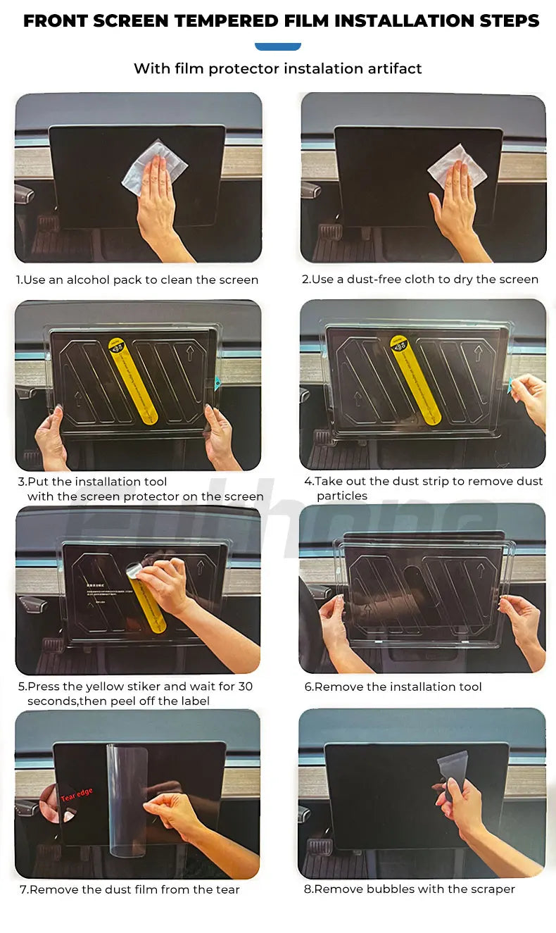 Futhope Tempered Glass Screen Protector For Tesla Highland juniper HD Center Control Film Protection