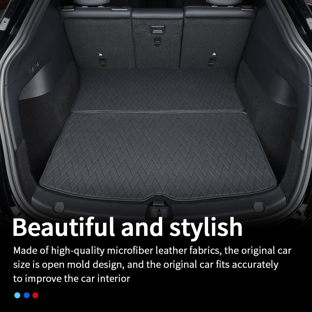 Front  rear Leather trunk For Tesla model Y trunk mat accessories 2020-2023  tesla y accessoires