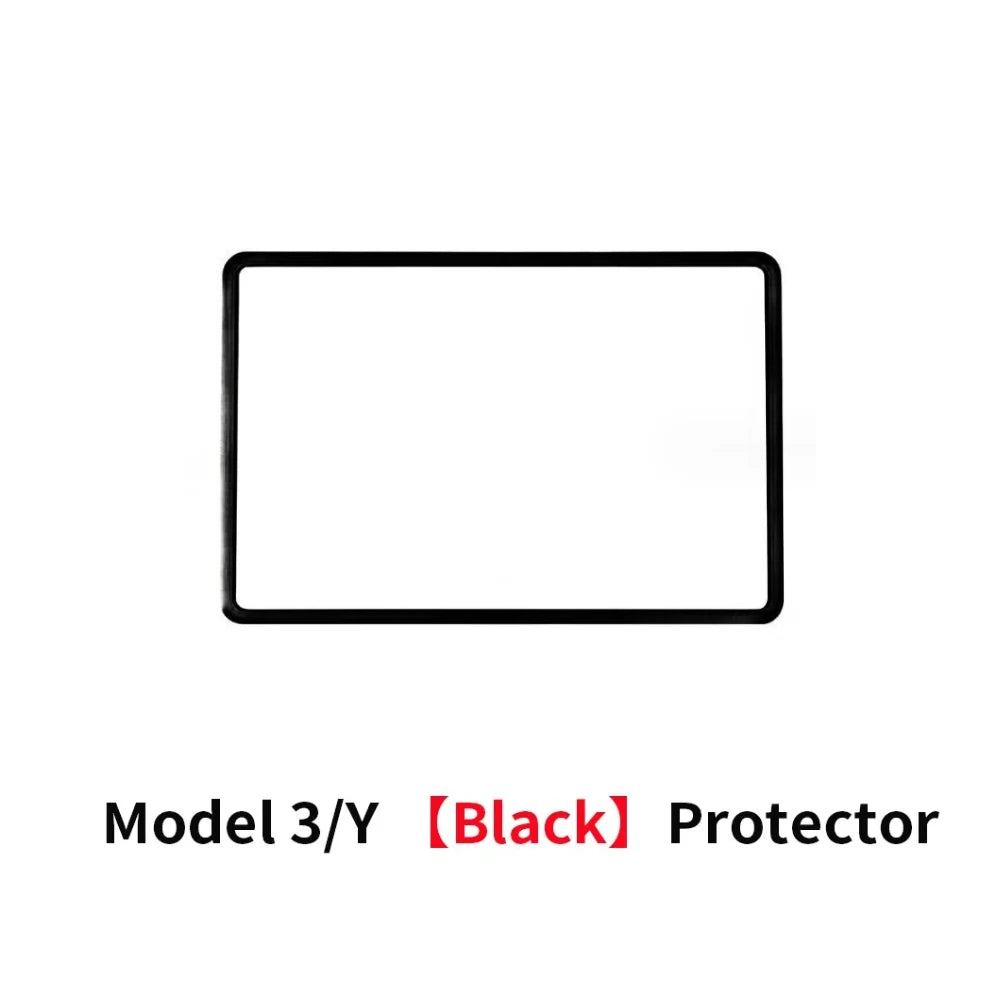 Silicone Screen Protective Frame For Tesla Model 3 Y Edge Cover Central Control Navigation Screen Protector Trim Car Accessories