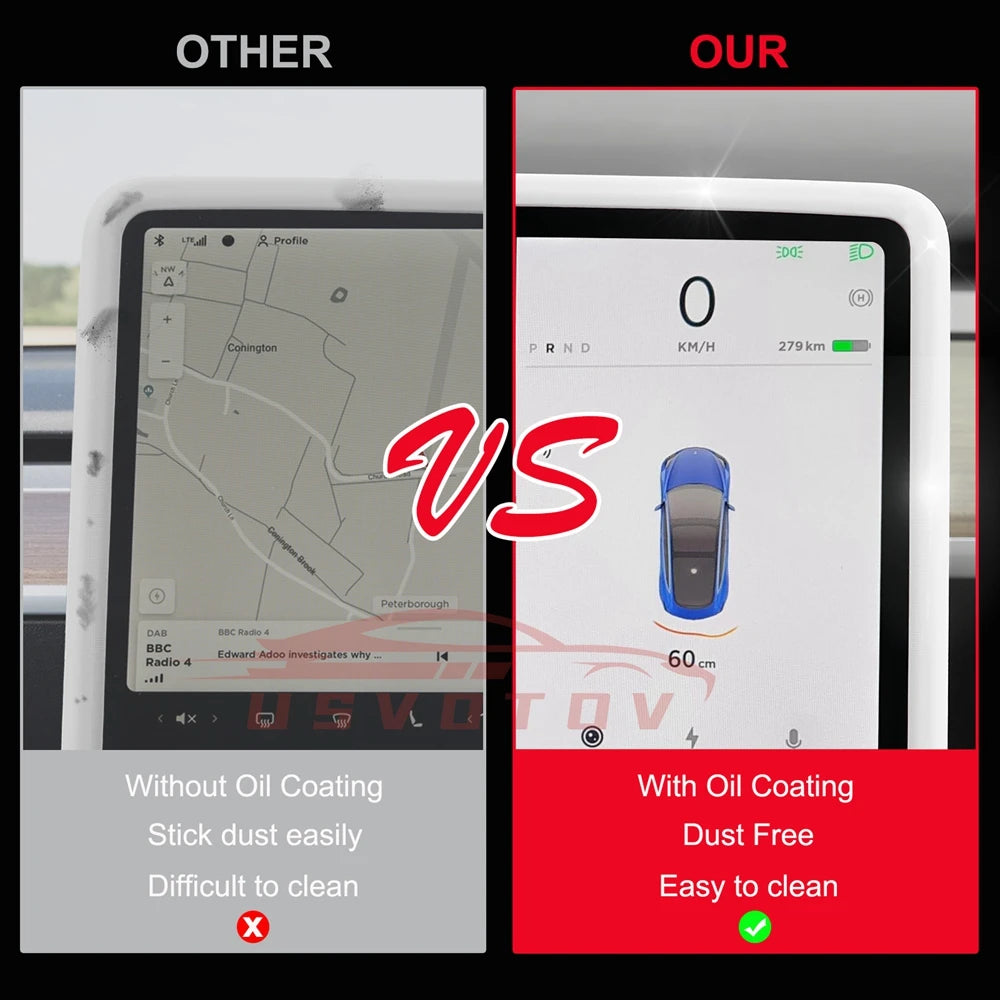 Screen Edge Protector for Tesla Model 3 Y Highland Display Frame Protective Cover Center Console Decoration Interior Accessories