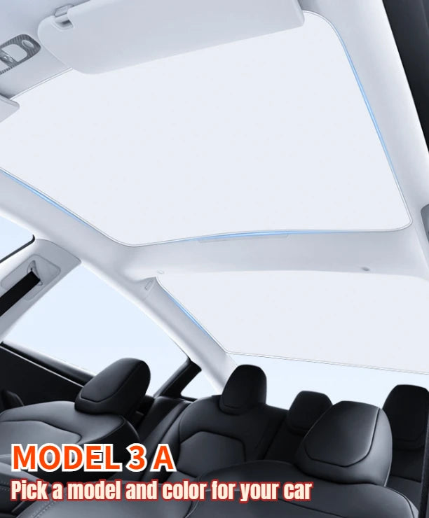 Sunroof Sunshades for Tesla Model 3 HIGHLAND 2024 Model Y JUNIPER 2025 Ice Cloth Buckle Sun Pare Glass Skylight Accessories