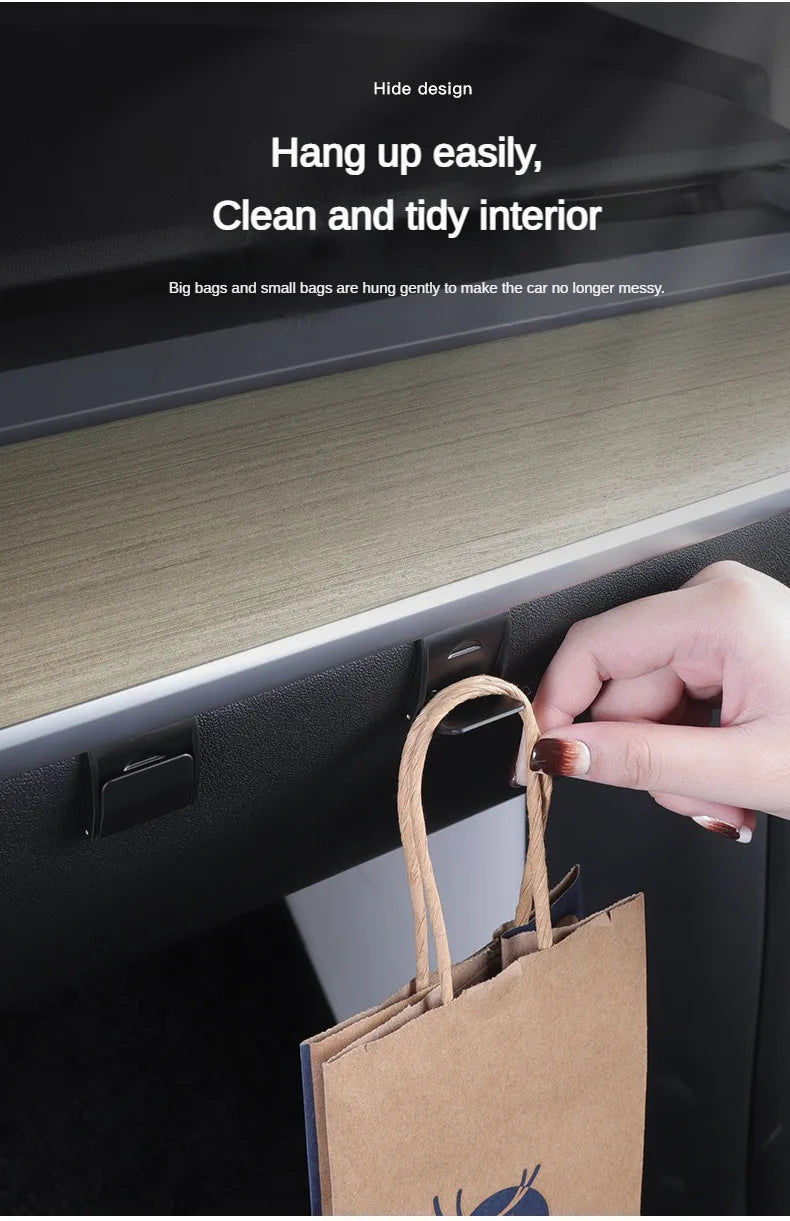Glove Box Hidden Hook For Tesla Model 3 Highland 2024 Model Y Passenger Purse Bag Hanger Umbrella Holder New Model3 Accessories