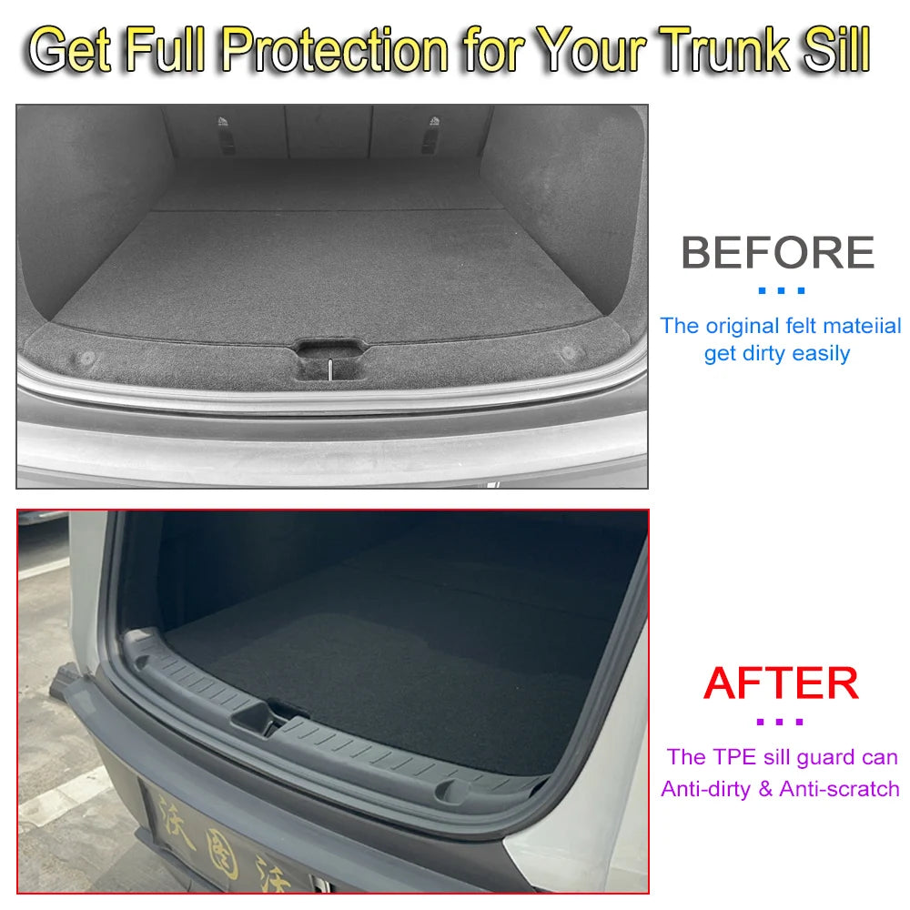 Rear Trunk Bumper Protector Guard For Tesla Model Y Juniper Launch Accessories 2025 2024 Trunk Threshold Sill Cover Mat Plate