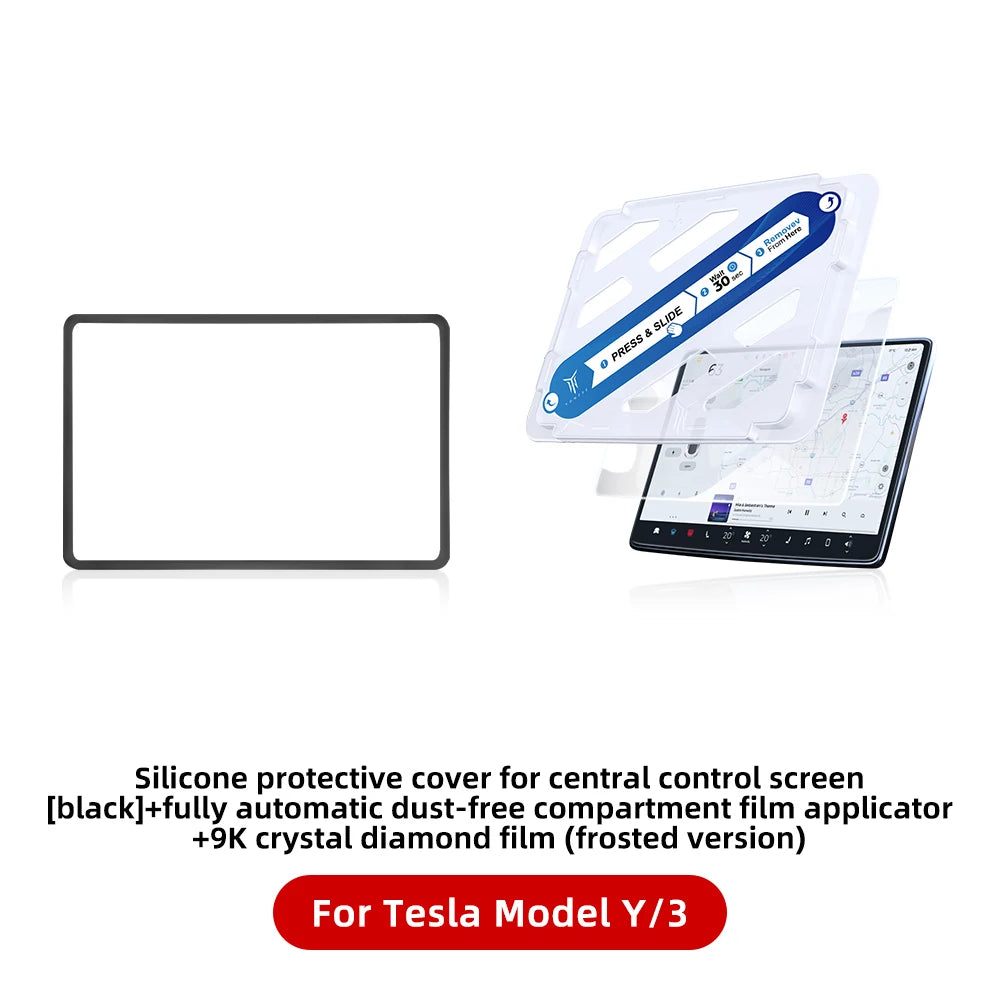 YZ Tempered Glass Screen Protector For Tesla Model 3 Y Center Console Anti Glare HD Film Protection Screen Protecto Accessories