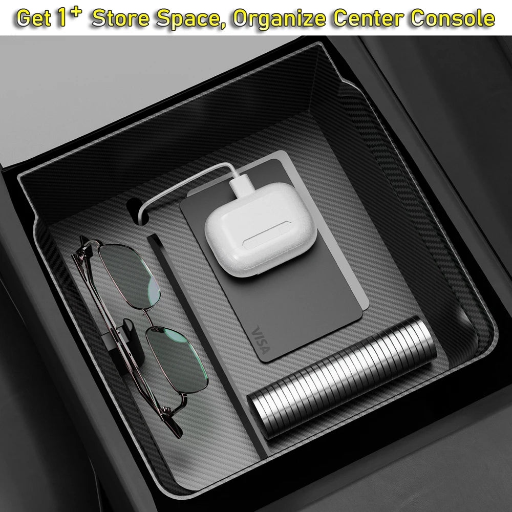 Center Console Trays for Tesla Model Y Juniper 2025 Launch Model 3 Highland Organizer Accessories Armrest Storage Box Cup Holder