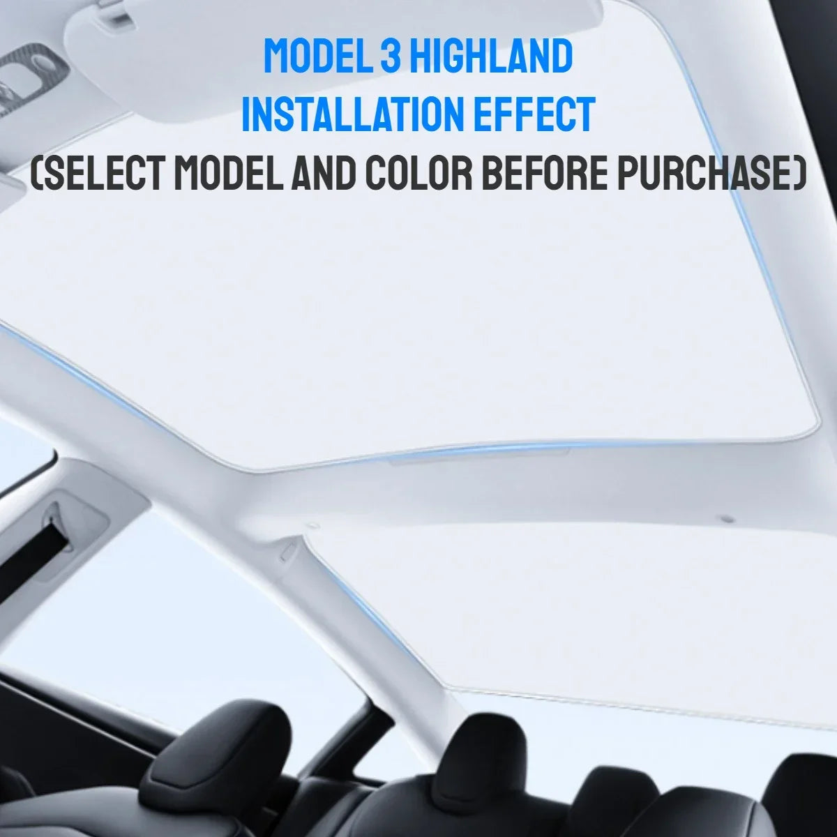 Sunroof Sunshades for Tesla Model 3 HIGHLAND 2024 Model Y JUNIPER 2025 Ice Cloth Buckle Sun Pare Glass Skylight Accessories