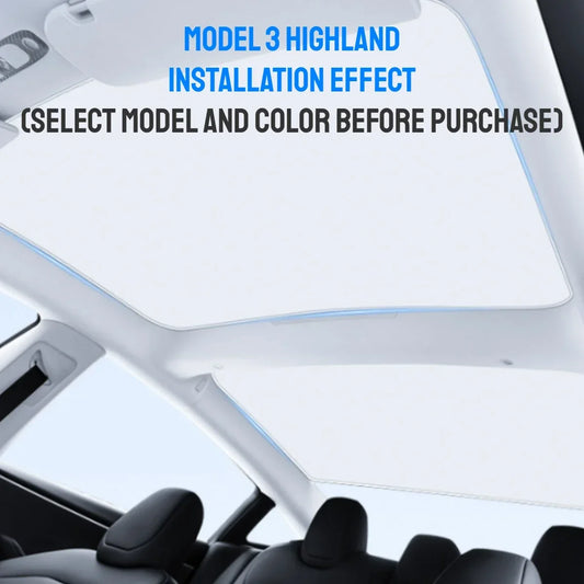 Sunroof Sunshades for Tesla Model 3 HIGHLAND 2024 Model Y JUNIPER 2025 Ice Cloth Buckle Sun Pare Glass Skylight Accessories