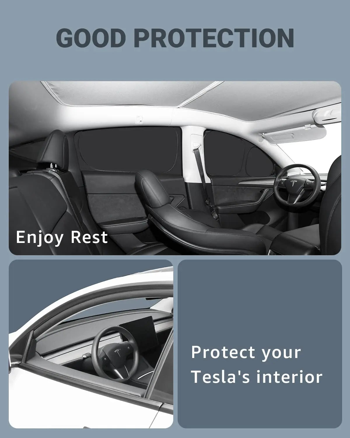 Car Sun Shade for Tesla Model 3 Y LAUNCH 2024 2025 Windshield Sunshade Cover Protector Front Side Window Privacy Blind Shading