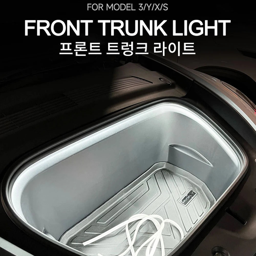 LED Car Front Trunk Light Strip Easy Install Flexible Auto Modified Lighting Neon Lamp for Tesla Model 3 Y S X led interior Lamp