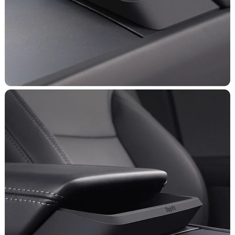 For Tesla Model 3 HIghland Armrest Glasses Storage Box For 2024 Tesla Model 3 Silicone Phone Storage Pocket