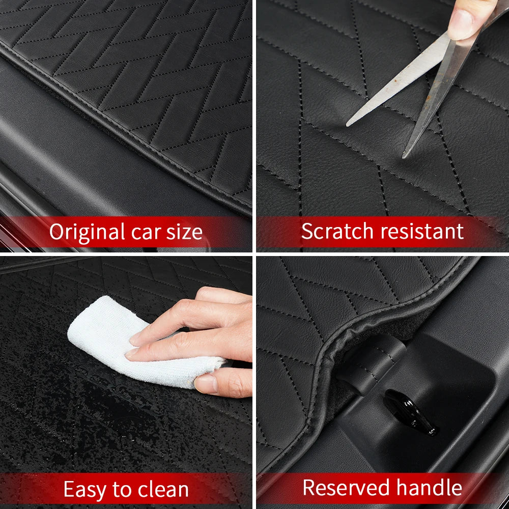 Front  rear Leather trunk For Tesla model Y trunk mat accessories 2020-2023  tesla y accessoires