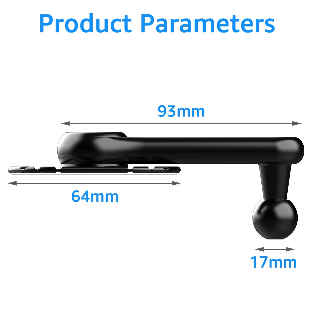 Universal 17mm Ball Head Base for Car Phone Holder Stand Adhesive Car Mobile Phone Mount Accessories for Tesla Model 3 Model Y