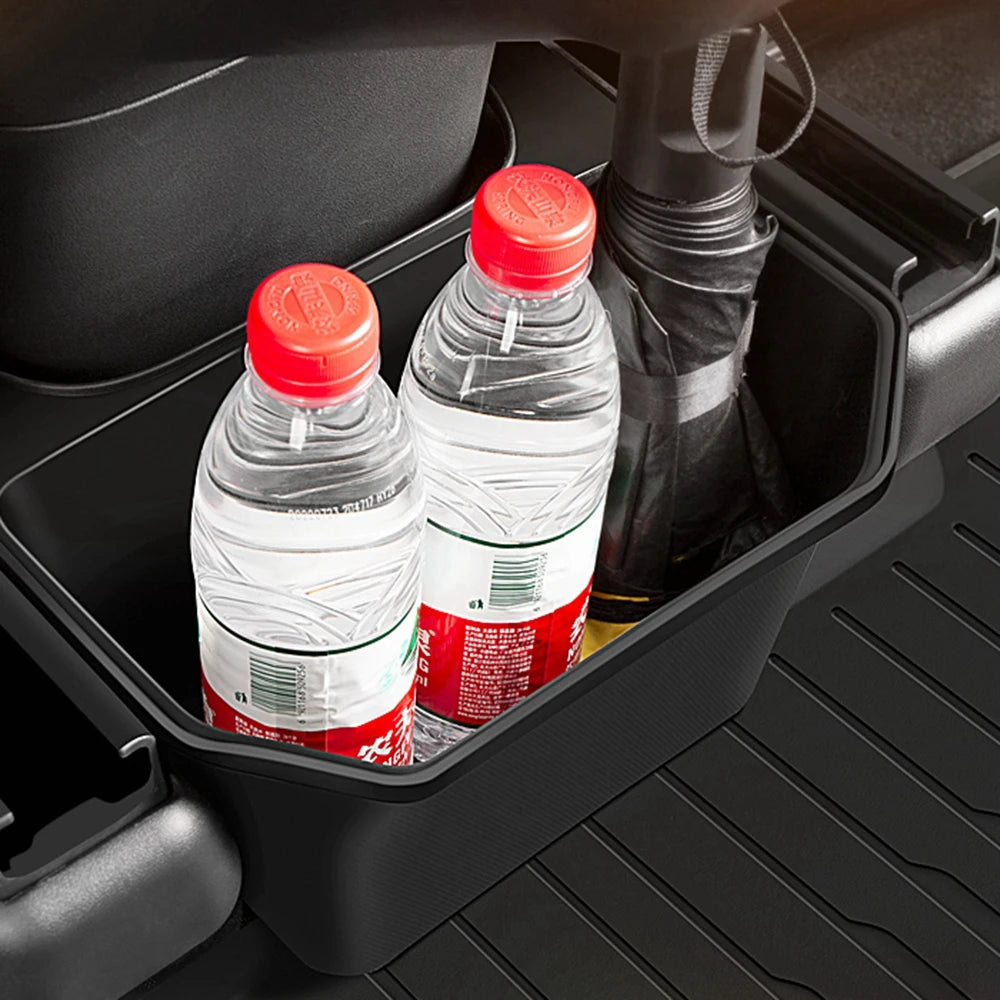 Rear Seat Storage Box for Tesla Model Y Juniper 2025-2021 Organizer Center Console Bins Backseat Trash Can Garbage Accessories