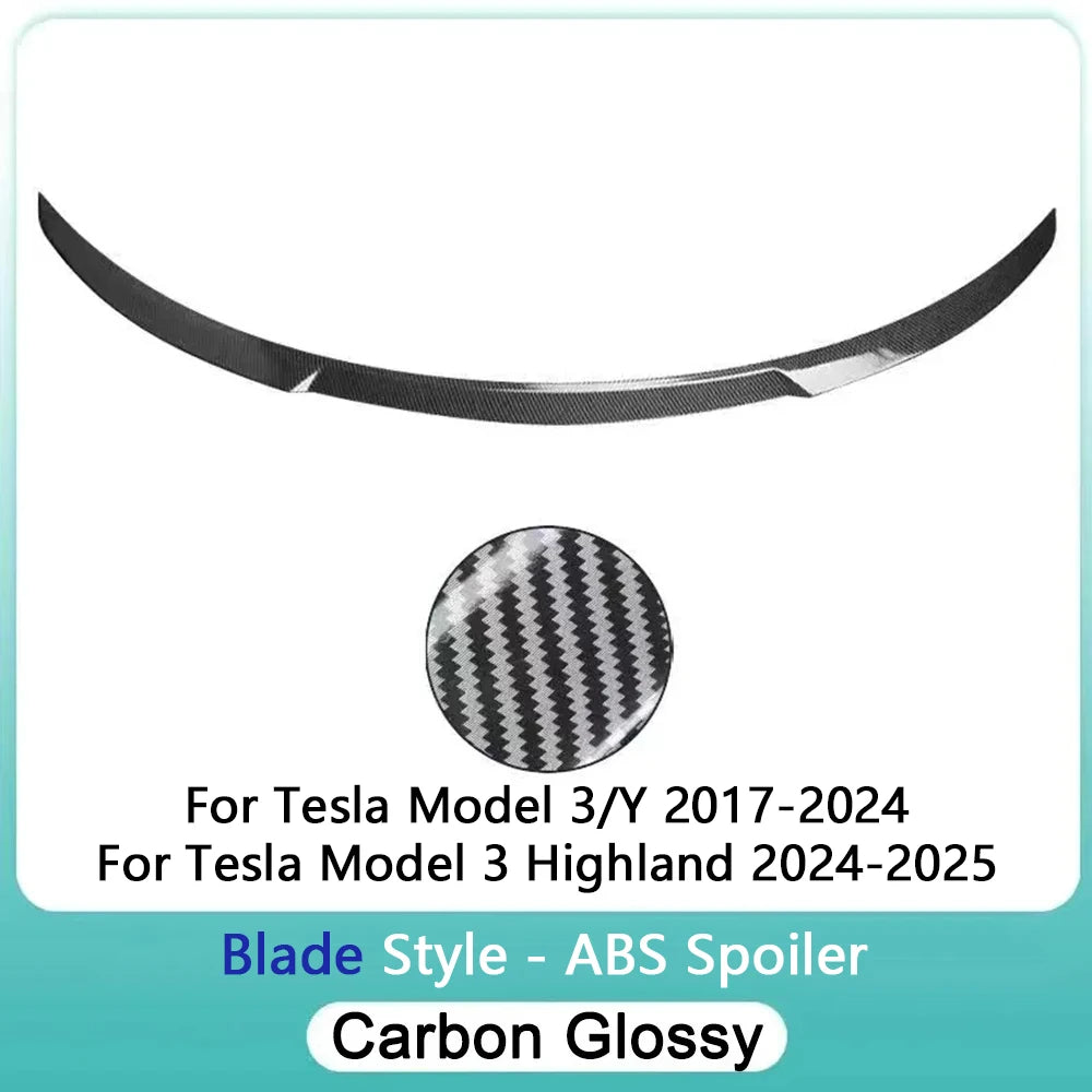 ModelY Juniper 2025 Spoiler Model3 Highland 2024 Accessories Rear Spoilers Wings for Tesla 3/Y 2017-2023 Auto Exterior Parts HOT