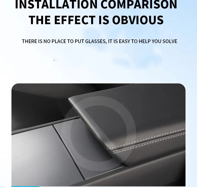 For Tesla Model 3 HIghland Armrest Glasses Storage Box For 2024 Tesla Model 3 Silicone Phone Storage Pocket