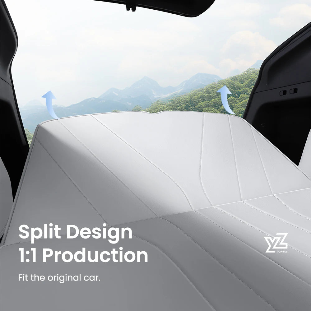 YZ For Tesla Model Y Juniper 2021-2025 Leather Trunk Mats Fully Surrounded Waterproof Non-Slip Liner Custom Floor mat