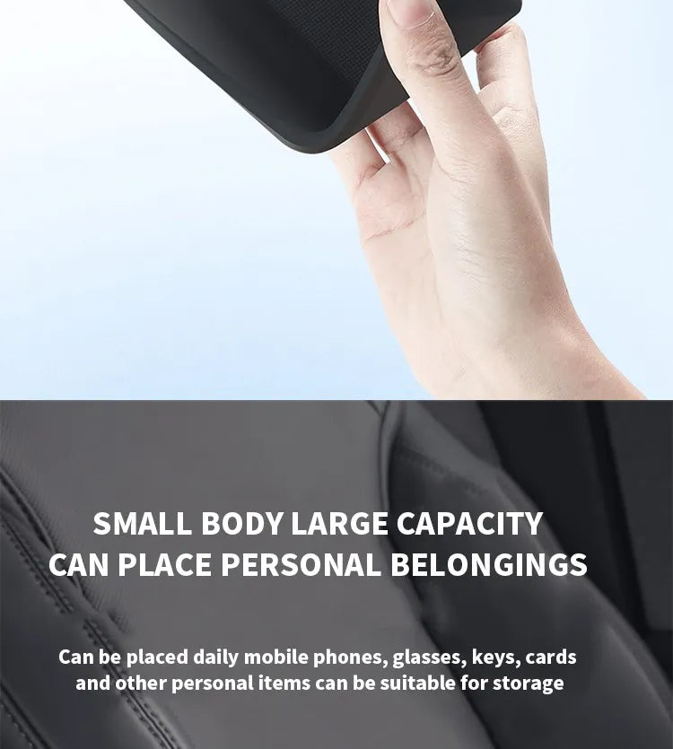 For Tesla Model 3 HIghland Armrest Glasses Storage Box For 2024 Tesla Model 3 Silicone Phone Storage Pocket