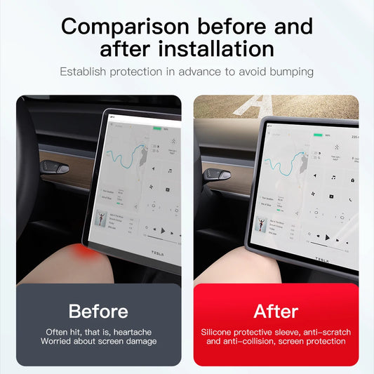 YZ For Tesla Model 3 Y Highland Juniper 2021-2025 Silicone Protective Trim Cover Central Control Navigation Screen Protector