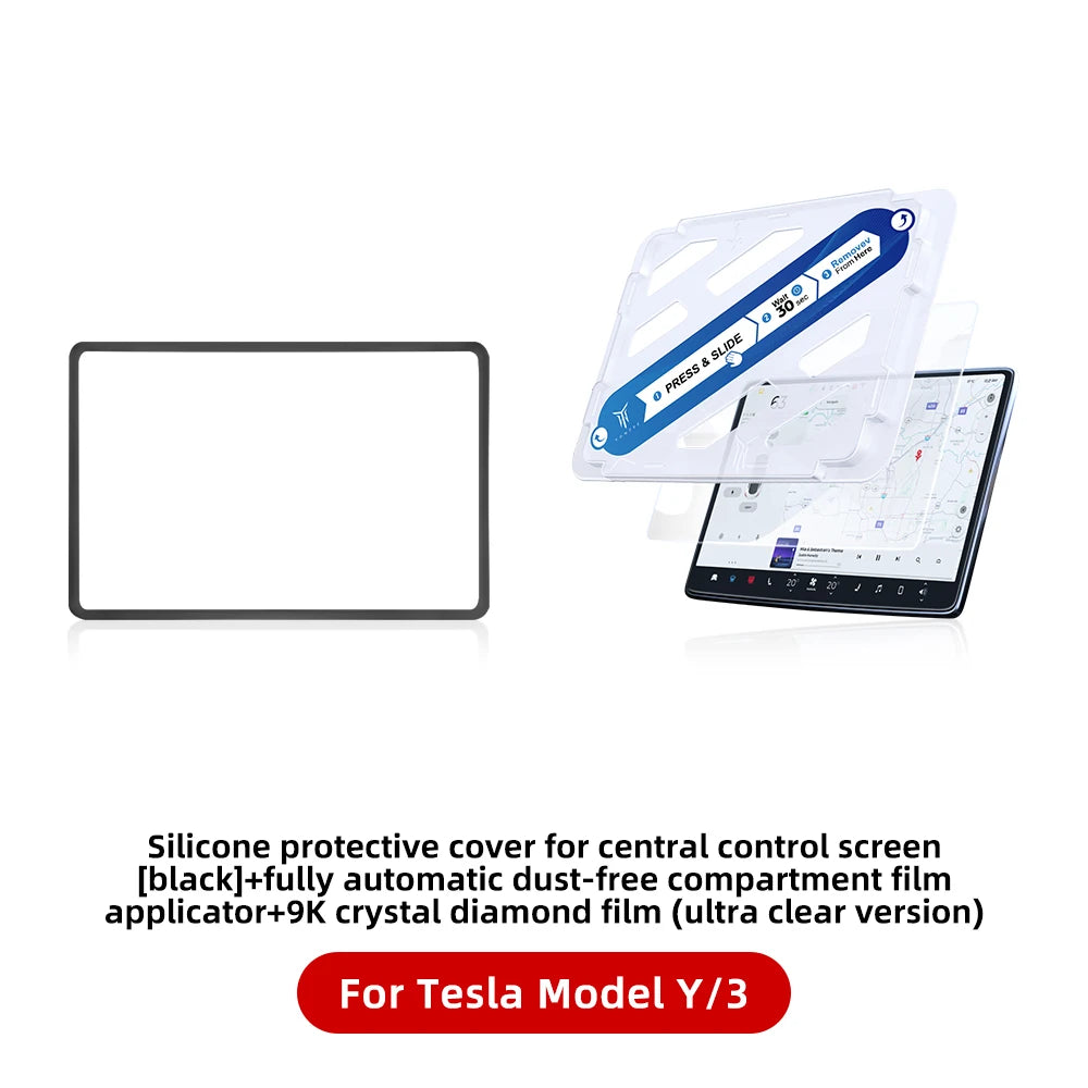 YZ Tempered Glass Screen Protector For Tesla Model 3 Y Center Console Anti Glare HD Film Protection Screen Protecto Accessories