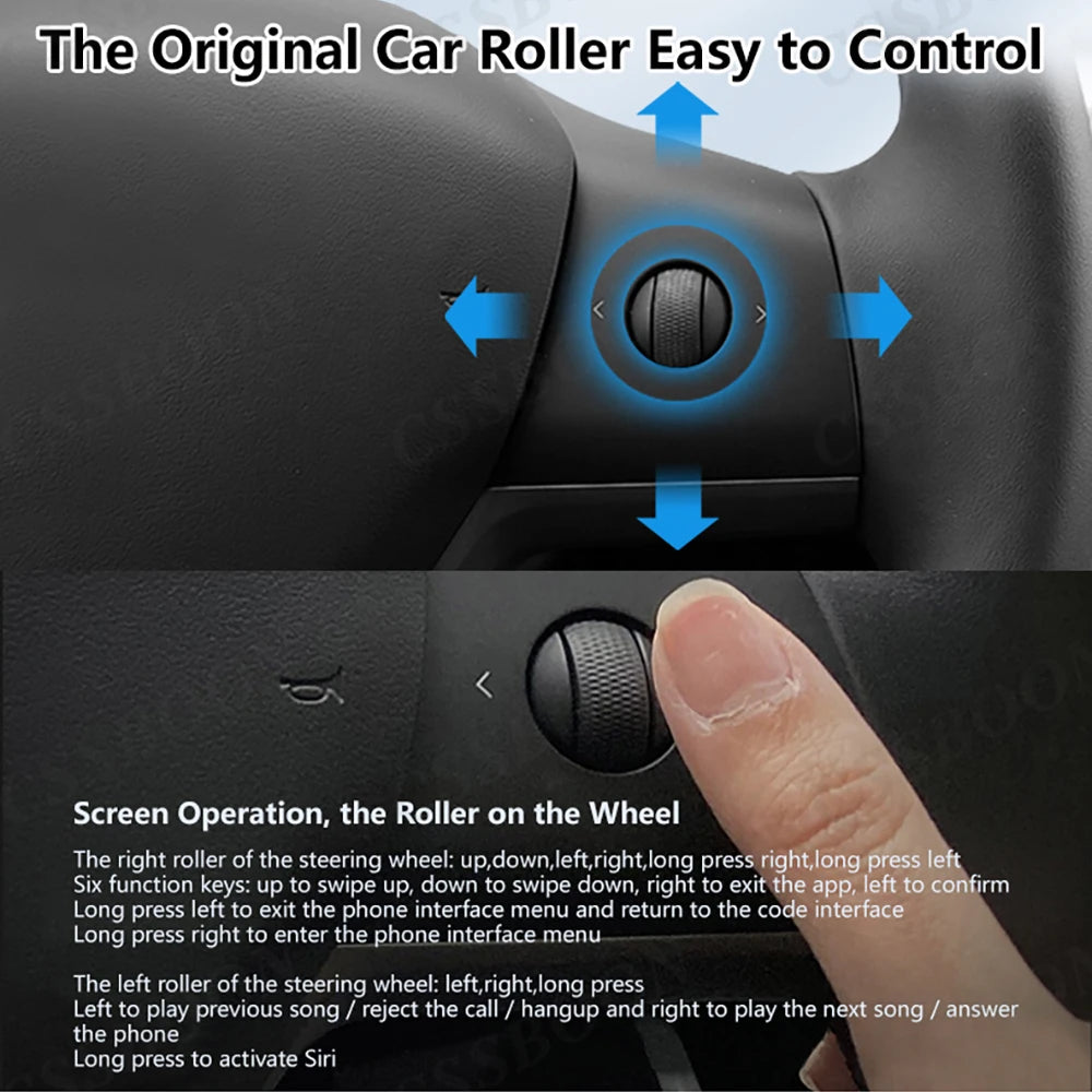CSSBOON 8.8" Linux System Tesla Car Instrument Cluster Won't Block Airvents Dashboard Touch Display HUD for Tesla Model y/3