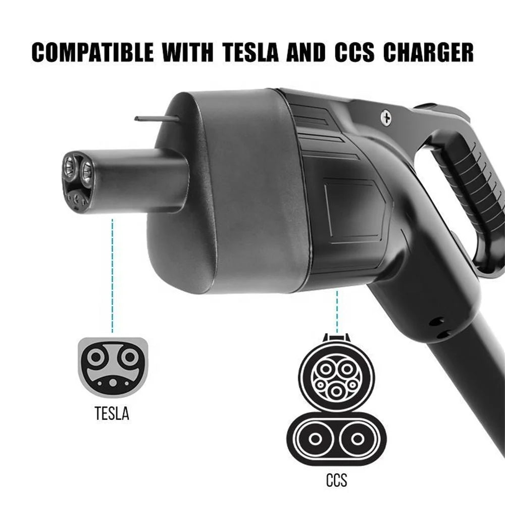 For Tesla American Standard DC Fast Charging Converter Tesla Converter CCS1 Converter CCS1 to Tesla charging head adapter