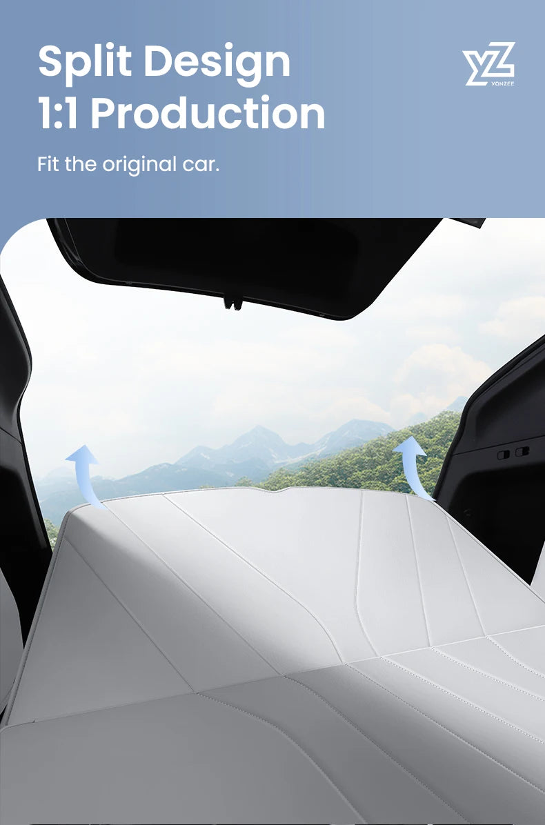 YZ For Tesla Model Y Juniper 2021-2025 Leather Trunk Mats Fully Surrounded Waterproof Non-Slip Liner Custom Floor mat