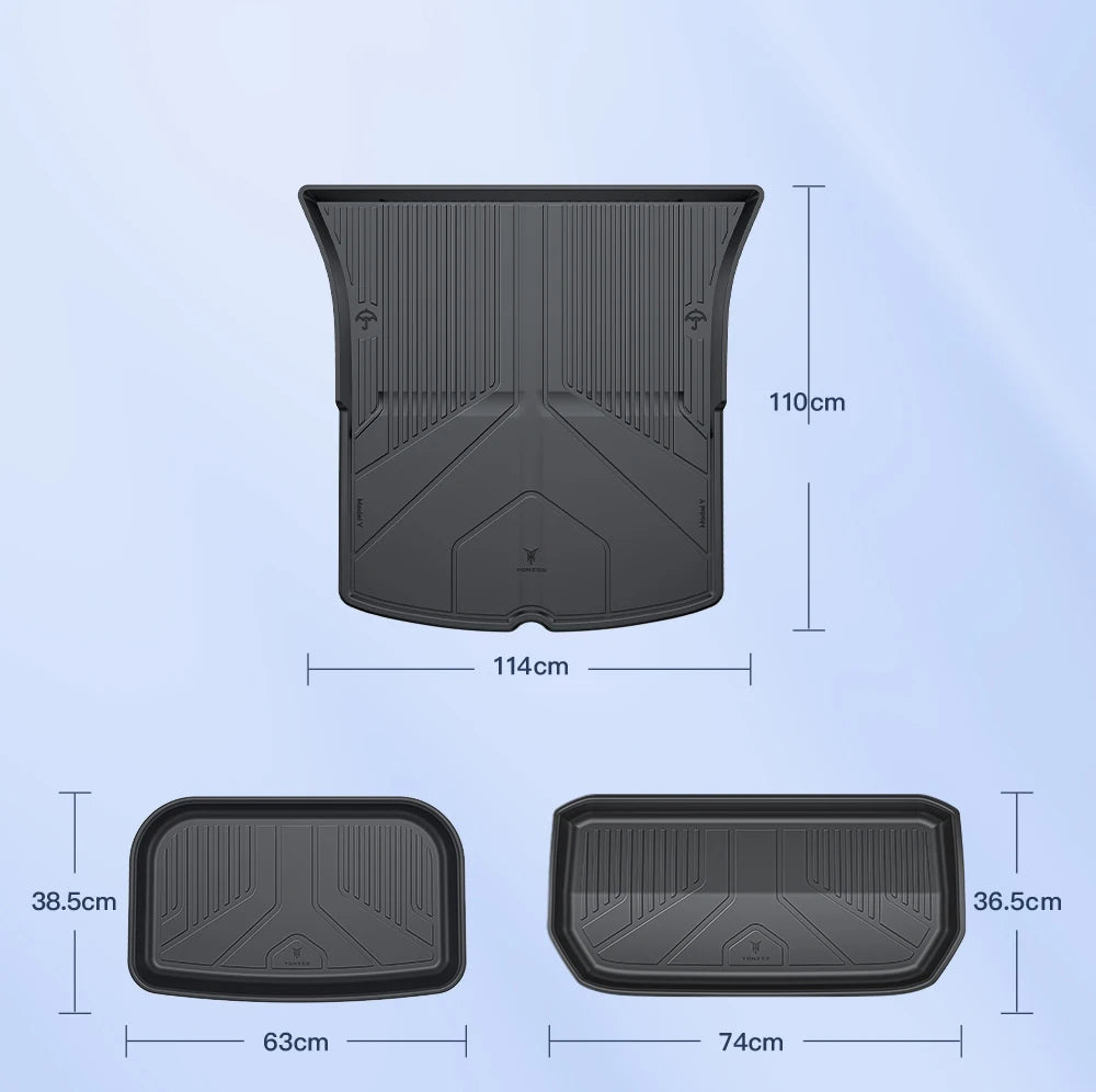 YZ For Tesla Model Y Model 3 All-Weather Waterproof TPE Seat Cover Foot Pad Trunk Mats 2021-2023 Tesla  Car Accessories